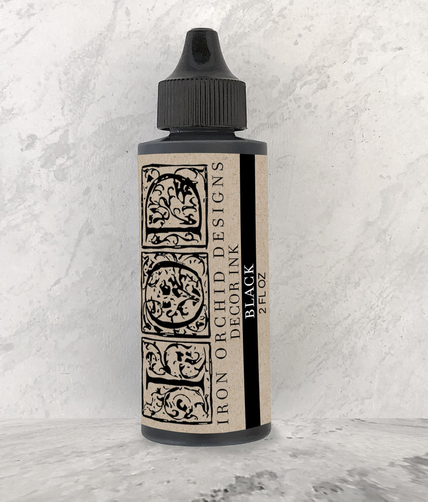 Decor Ink Black 2 oz - Iron Orchid Designs - Accidental ArtMaker