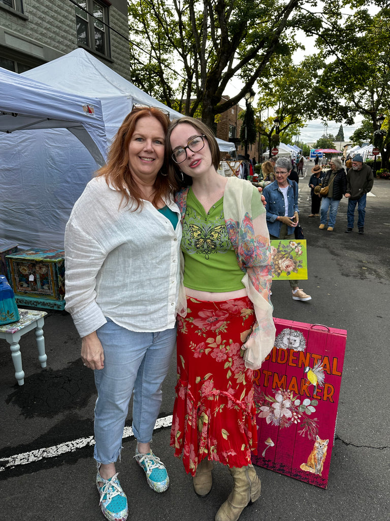 The Accidental ArtMaker booth at this year's Cams Vintage and Art Faire