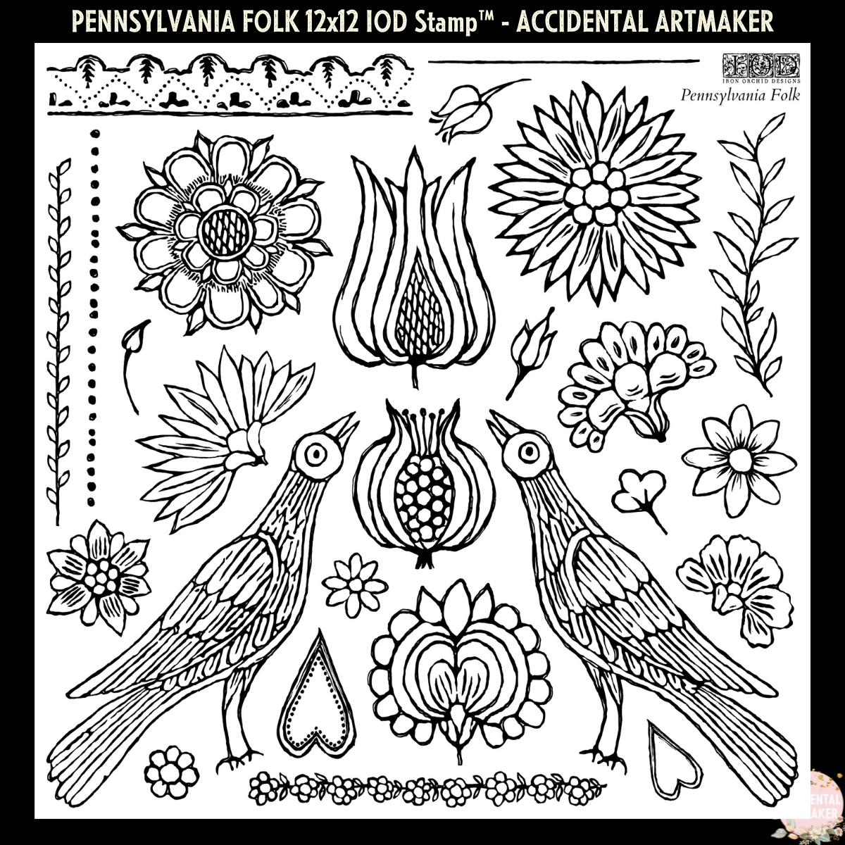 Pennsylvania Folk 12x12 IOD Stamp™- Iron Orchid Design – Accidental