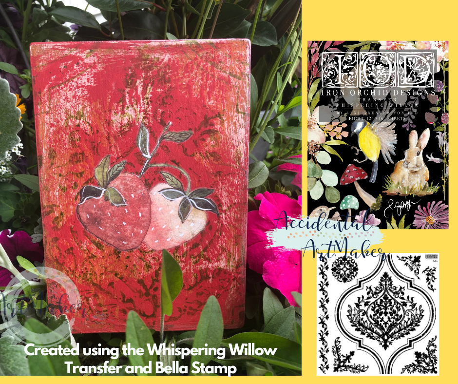 Whispering Willow IOD Transfer 12x16 Pad - Iron Orchid Designs - Accidental ArtMaker