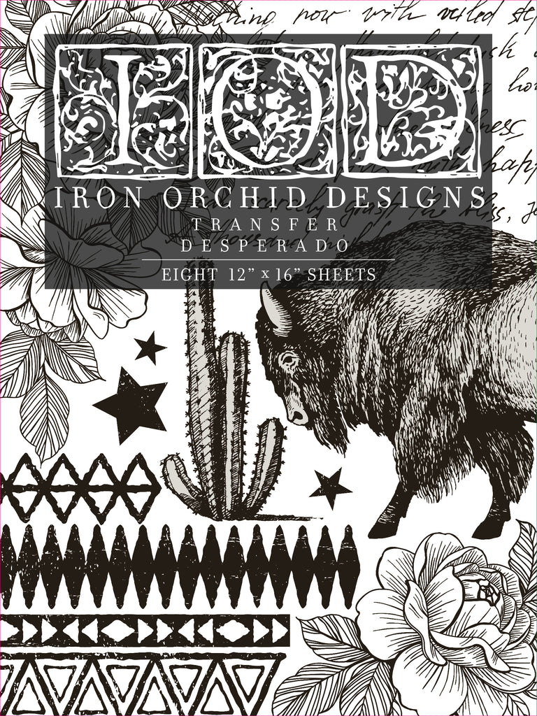Desperado IOD Transfer 12×16 Pad - Iron Orchid Designs - Accidental ArtMaker