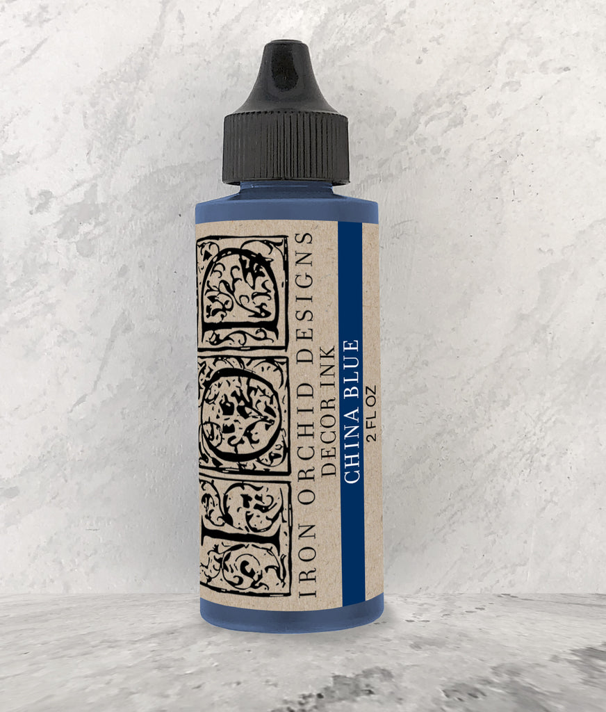Decor Ink China Blue 2 oz - Iron Orchid Designs - Accidental ArtMaker