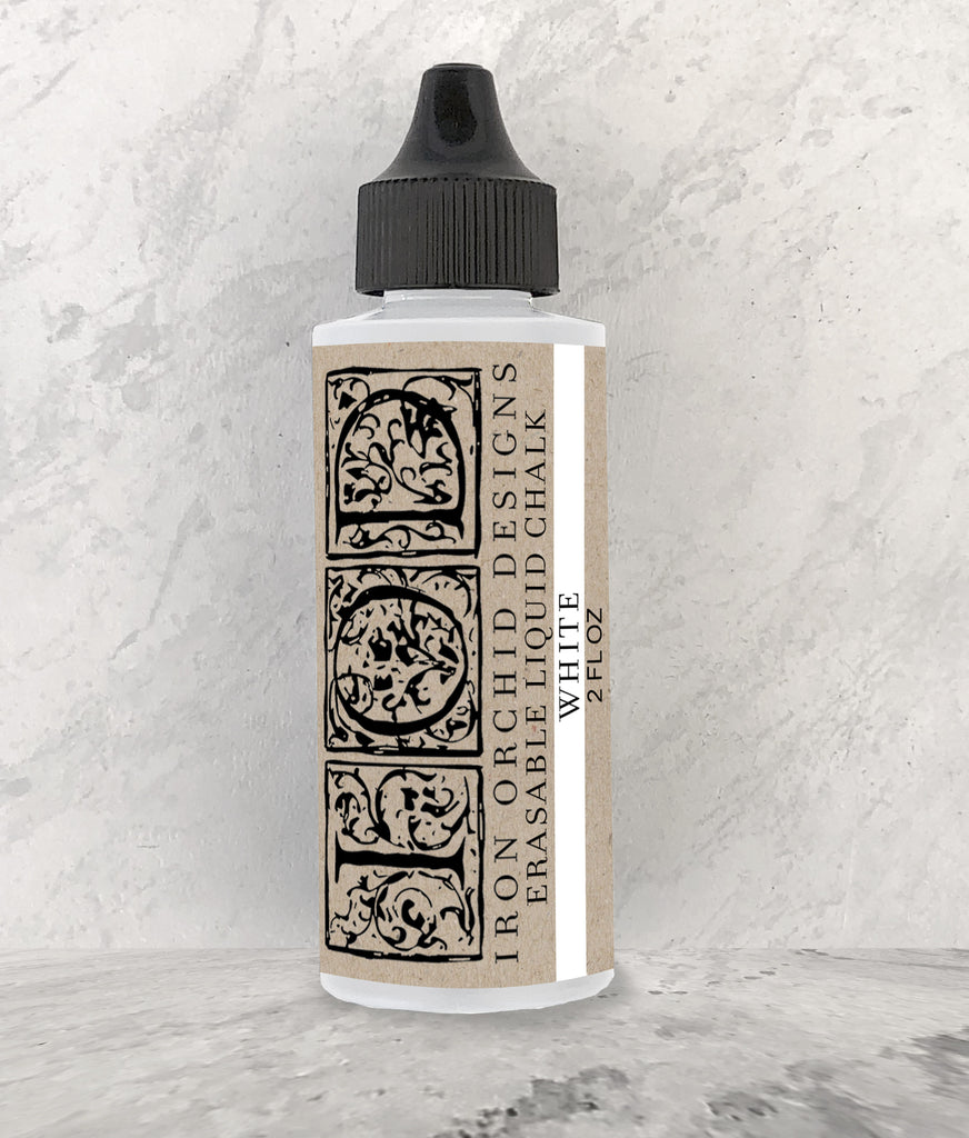 Erasable Liquid Chalk White, 2 oz.  - Iron Orchid Designs - Accidental ArtMaker