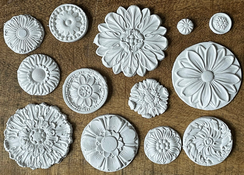 Rosettes 6X10 IOD Moulds - Iron Orchid Designs - Accidental ArtMaker